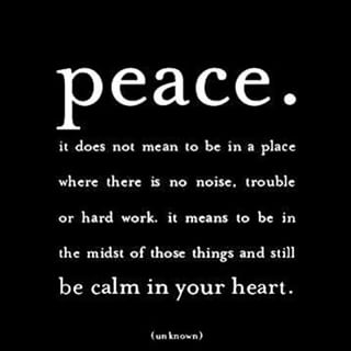 peace be calm in your heart